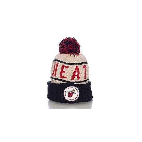 MITCHELL AND NESS MIAMI HEAT CUFFED WINTER BONNET